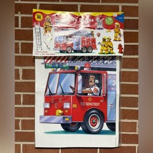 New Fire Engine Bulletin Board Set 13 Punch-Out Pieces Classroom Decor